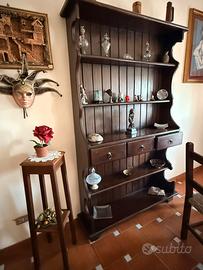 Mobile libreria in legno con portavaso classico