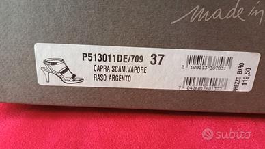 Sandali NERO GIARDINI in Raso Argento