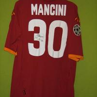 maglia calcio Mancini 2007 08 champions autografo