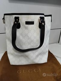 Gucci borsa in pelle bianca (macchiata)