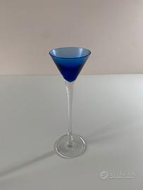 Set da 2 bicchieri da liquore marrone e blu