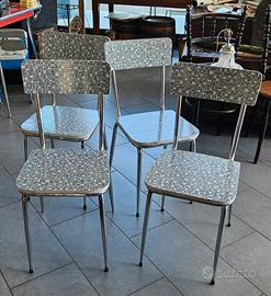 4 sedie in formica anni 60 