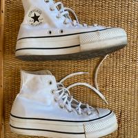 Converse platform bianche