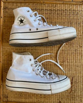 Converse platform bianche