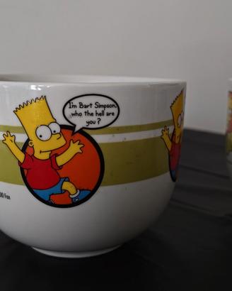 Coppia 2 Tazzone Jumbo I Simpson Vintage Anno 2000