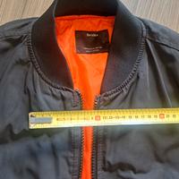 giacca bomber nero arancione taglia M