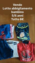 abbigliamento 5/6 anni bambino 
