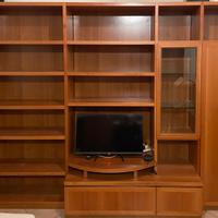 Mobile tv/libreria in legno massiccio