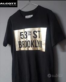 T-shirt Maglietta nera Maniche Corte ALCOTT U.S.A.