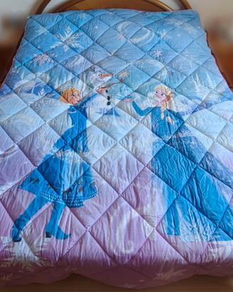 Trapunta e lenzuola Frozen una piazza per bambina 