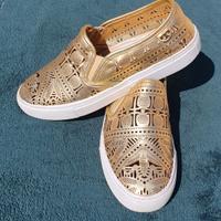 Tory Burch - sneakers slip on, in pelle traforata