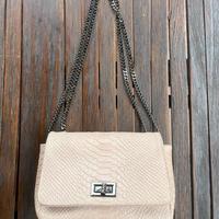 Borsa 'Genuine Leather' in Rosa Cipria