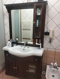 mobile bagno in puro legno con lavabo integrato 