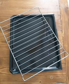 2 coppie teglie leccarde+griglie per forno
