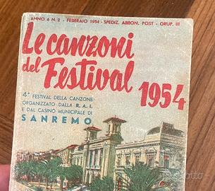 Libro collezione le canzoni festival sanremo 1954