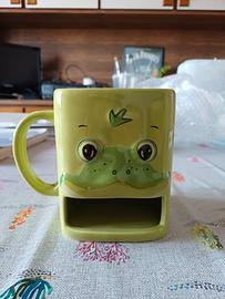 Tazza porta-biscotti a forma di rana