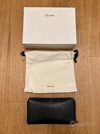 Portafoglio Celine grande in pelle con zip
