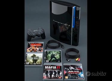 PlayStation3 3 flat. 80 Gb controllet + 4 giochi