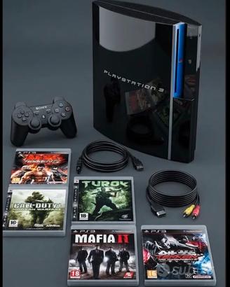 PlayStation3 3 flat. 80 Gb controllet + 4 giochi