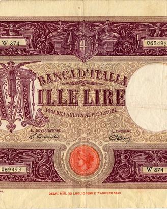 Banconota 1000 Lire “ GRANDE M”