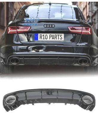 DIFFUSORE AUDI A6 15-18 LOOK RS6 NERO LUCIDO