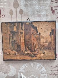 Stampa su legno "Via della Lungaretta" - Roesler