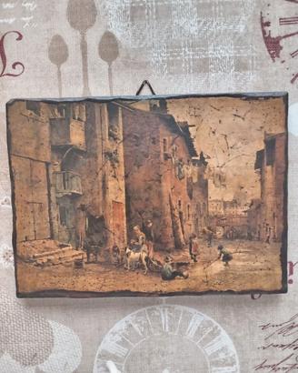 Stampa su legno "Via della Lungaretta" - Roesler