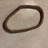 bracciale vintage a maglia mesh dorata anni 70/80