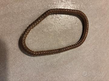 bracciale vintage a maglia mesh dorata anni 70/80