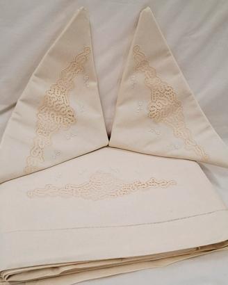Lenzuolo matrimoniale con federe Pizzo di Cantù