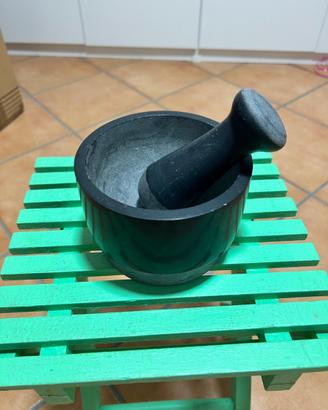 Mortaio e pestello in marmo nero Ikea