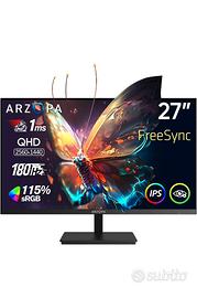 Arzopa Monitor Gaming 27 Pollici 180Hz 2K QHD ips