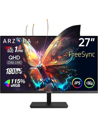 Arzopa Monitor Gaming 27 Pollici 180Hz 2K QHD ips
