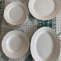 Servizio piatti Ginori ceramica oro Richard s.c.