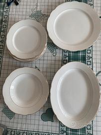 Servizio piatti Ginori ceramica oro Richard s.c.