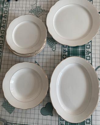 Servizio piatti Ginori ceramica oro Richard s.c.
