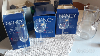 Tris completo da 36 bicchieri in cristallo