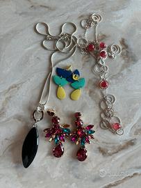 Set: 2 orecchini+1collana+1 cintura anni 70