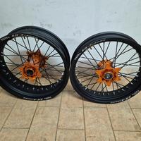 set ruote tubeless racing per ktm 450 supermoto