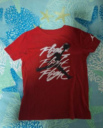 Maglia Air Jordan ragazzo 8-10 anni rossa