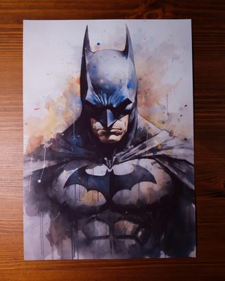 Poster/stampa Batman stile acquerello