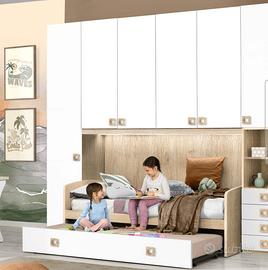 Letto singolo con letto doppio nuovo