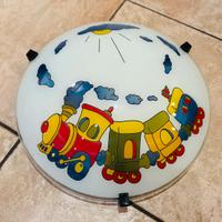 Plafoniera bambini con trenino