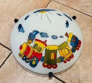 Plafoniera bambini con trenino