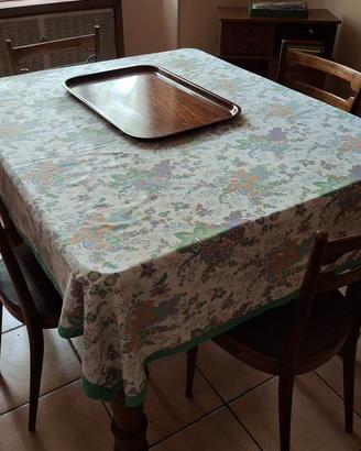 Tavolo cucina vintage in legno con 4 sedie