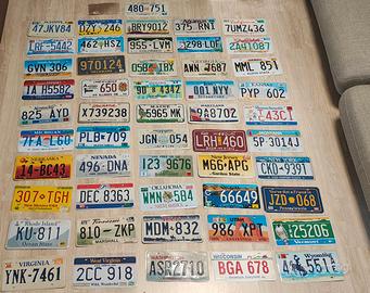 targhe auto americane 