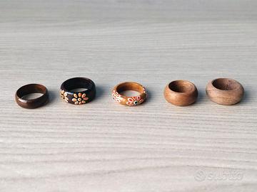Anelli di legno - 5 pezzi