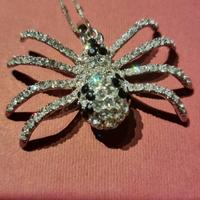 Collana in argento con pendente ragno