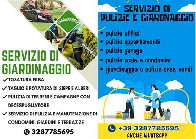 pulizie, giardinaggio, rimozione terra dell'Etna 