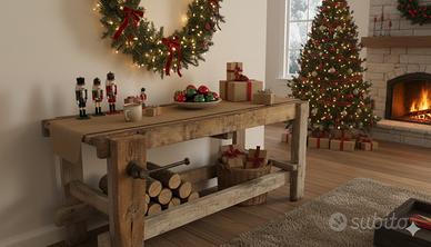 Tavolo Bancone Antico da Falegname 73x184